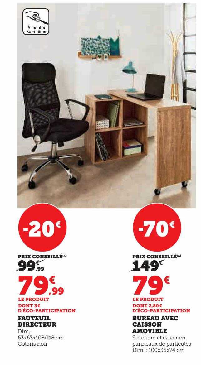 Fauteuil Directeur, Bureau Avec Caisson Amovible