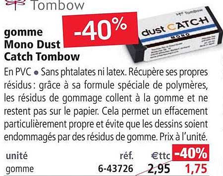 gomme mono dust catch tombow