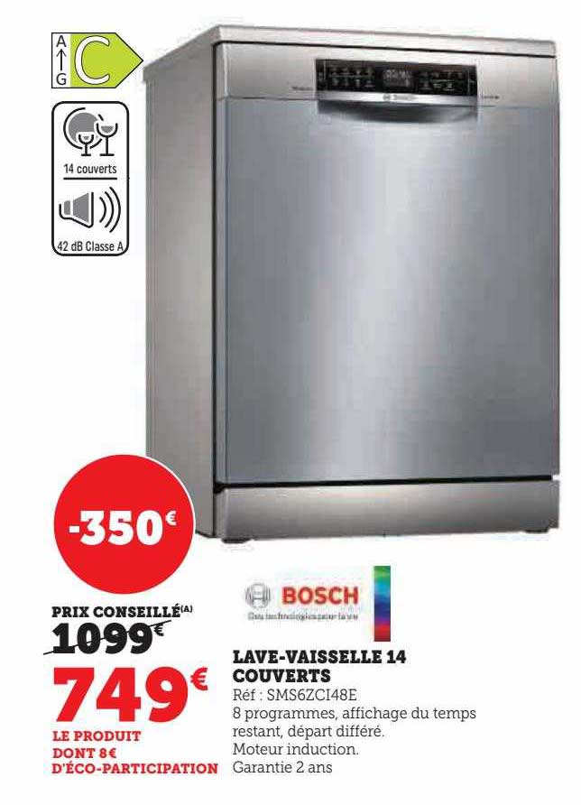 lave-vaisselle 14 couverts bosch