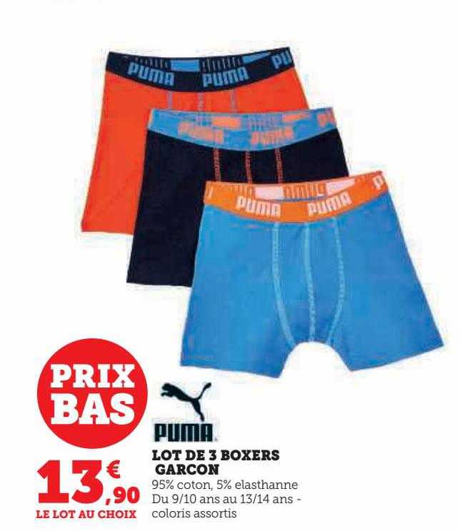 Lot De 3 Boxers Garçon Puma