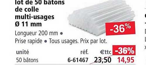 lot de 5 bâtons de colle multi-usages ø11 mm