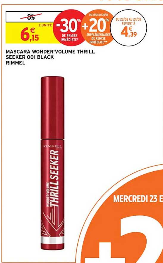 Mascara Wonder'volume Thrill Seeker 001 Black Rimmel