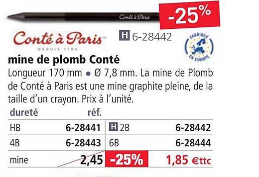 mine de plomb conté