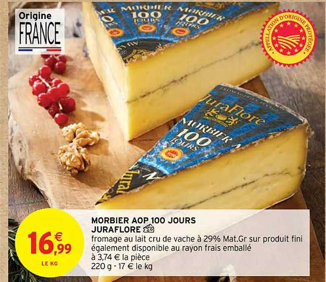 morbier aop 100 jours juraflore
