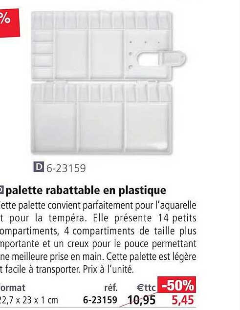 palette rabattable en plastique
