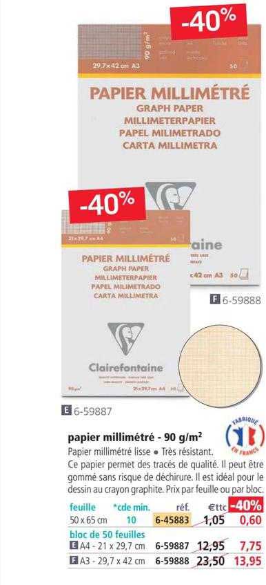 Papier Millimétré Clairefontaine