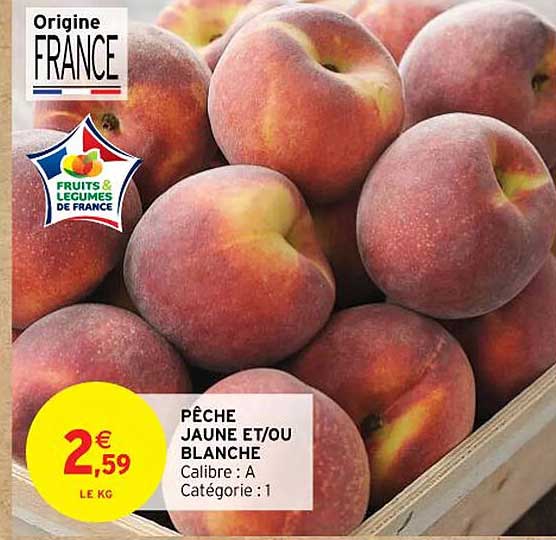 pêche jaune et/ou blanche