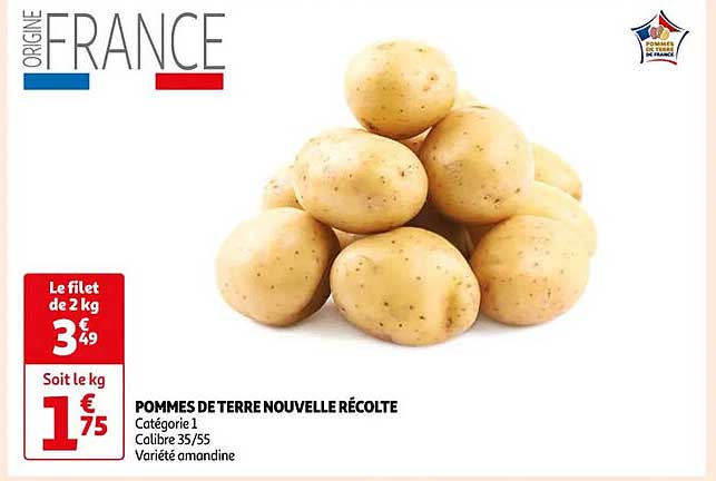 pommes de terre nouvelle récolte