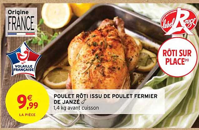 poulet rôti issu de poulet fermier de janzé
