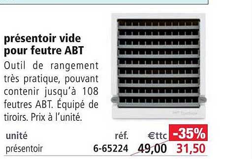 présentoir vide pour feutre abt