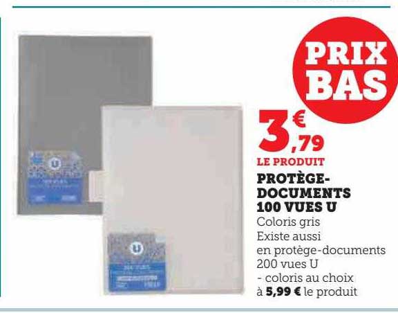 protège-documents 100 vues u
