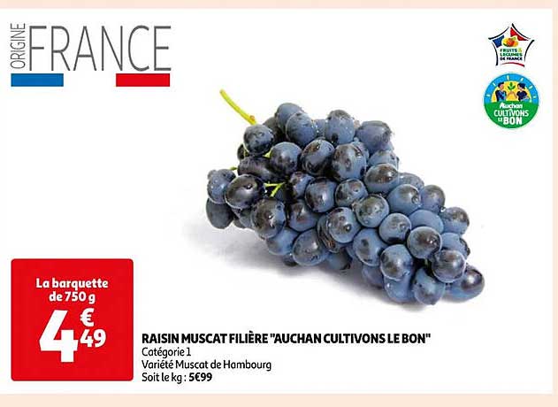 raisin muscat filière "auchan cultivons le bon"