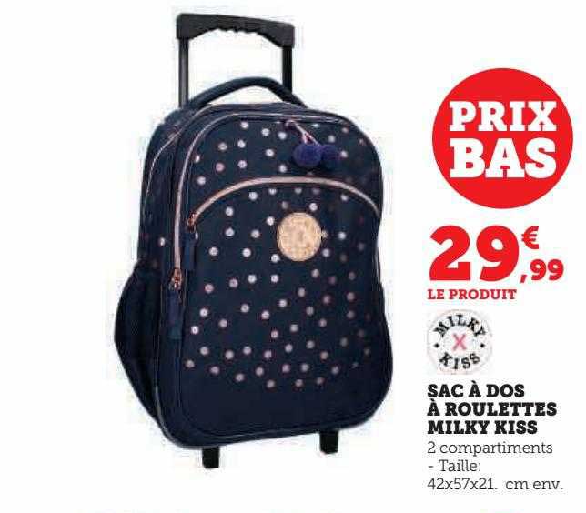 sac à dos à roulettes milky kiss