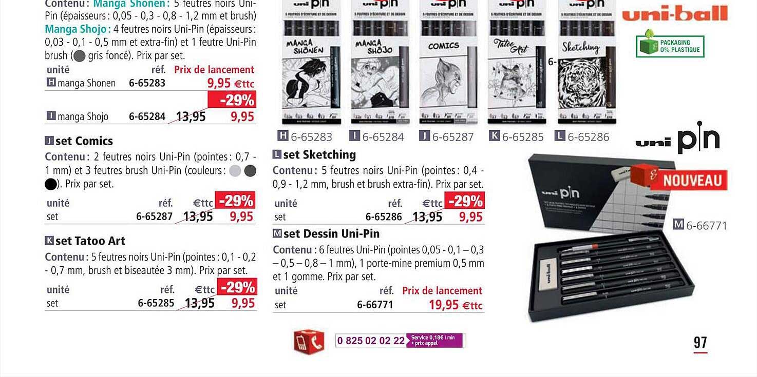 set comics, set tatoo art, set sketching, set dessin uni-pin