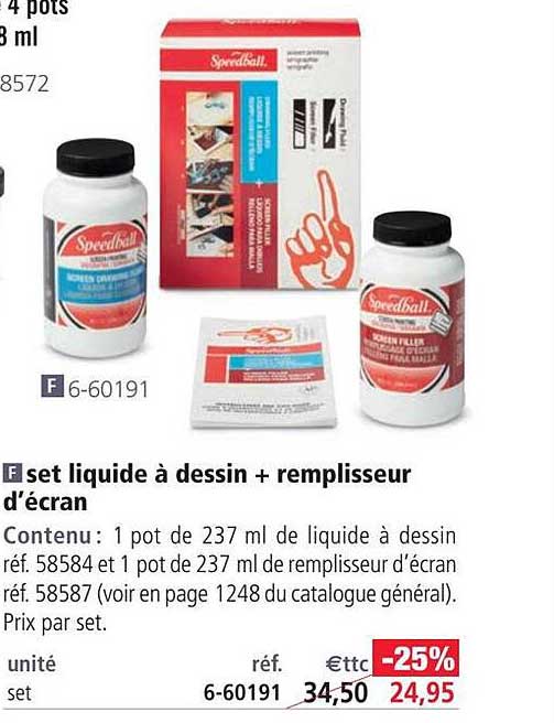 set liquide à dessin + remplisseur d'écran