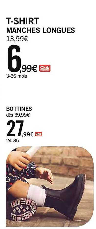 t-shirt manchces longues, bottines