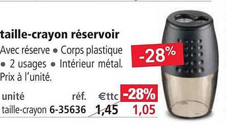 taille-crayon réservoir