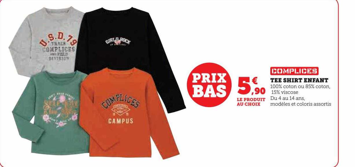 tee-shirt enfant complices