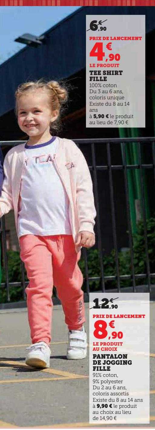 tee-shirt fille, pantalon de jogging fille