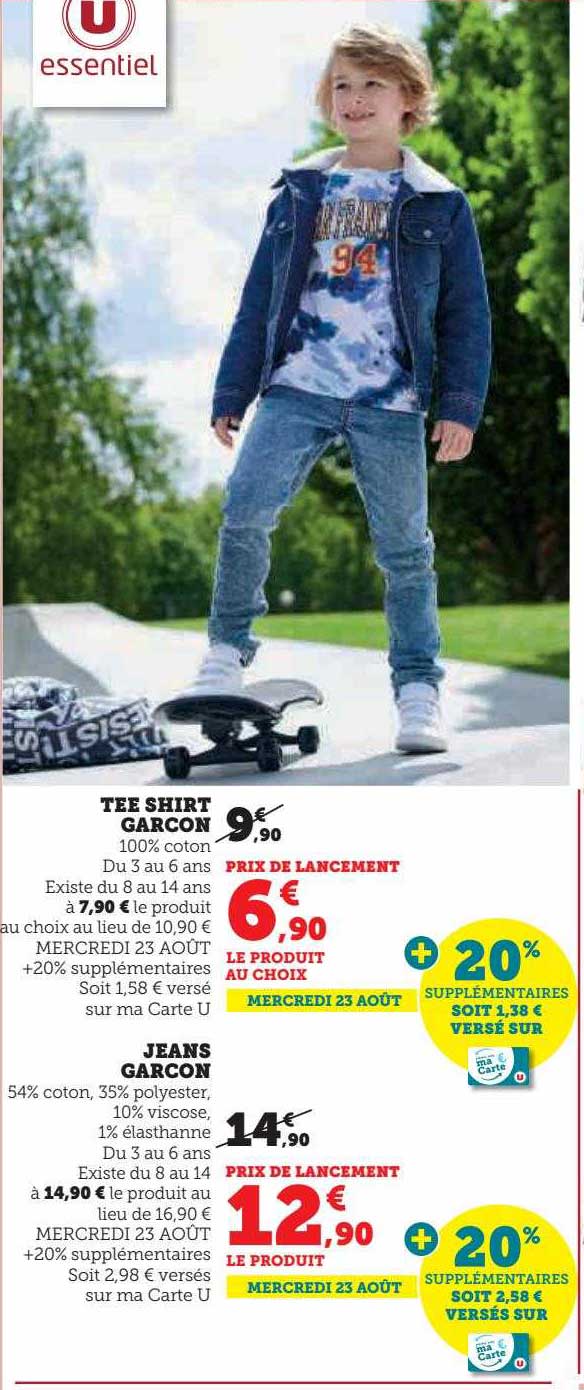 tee-shirt garçon, jeans garçon