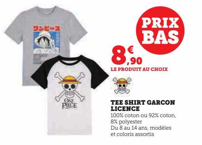 tee-shirt garçon licence