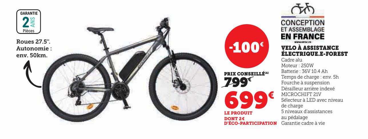 vélo à assistance électrique e-forest