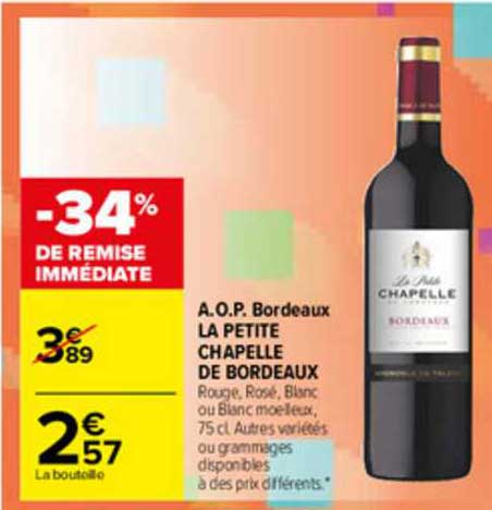 a.o.p. bordeaux la petite chapelle de bordeaux