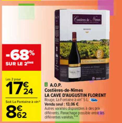 a.o.p. costières-de-nîmes la cave d'augustin florent