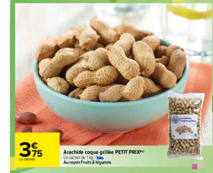arachide coque grillée petit prix