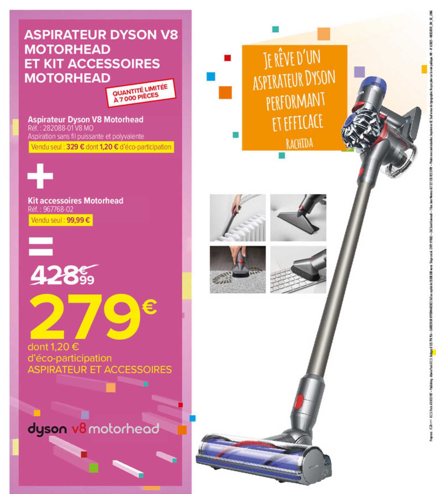 Aspirateur Dyson V8 Motorhead Et Kit Accessoires Motorhead