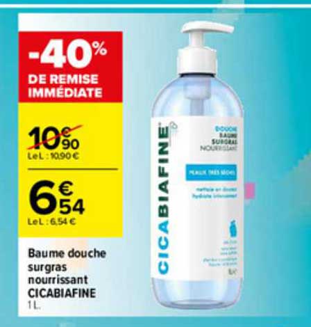 baume douche surgras nourrissant cicabiofine