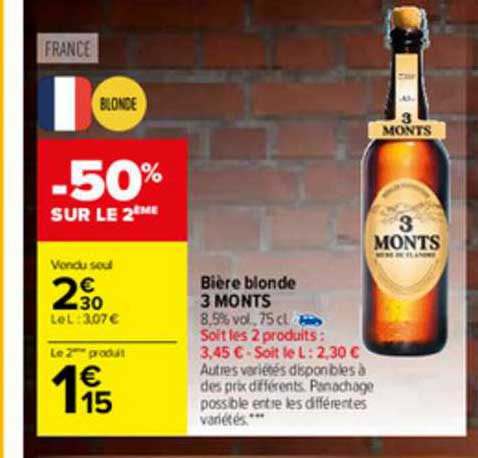 bière blonde 3 monts