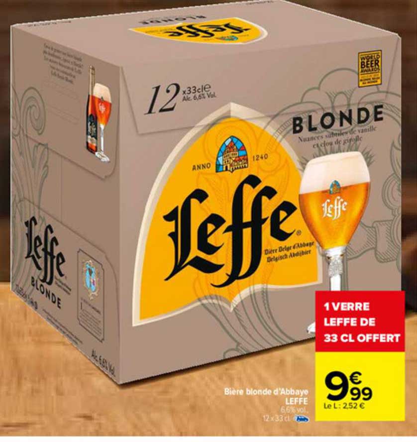 Bière Blonde D'abbaye Leffe