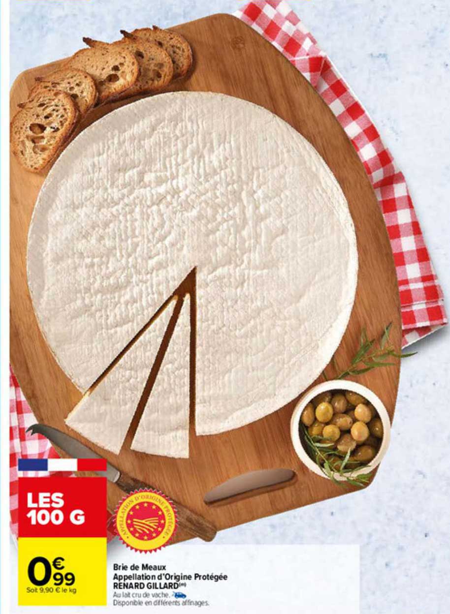 brie de meaux appellation d'origine protégée renard gillard