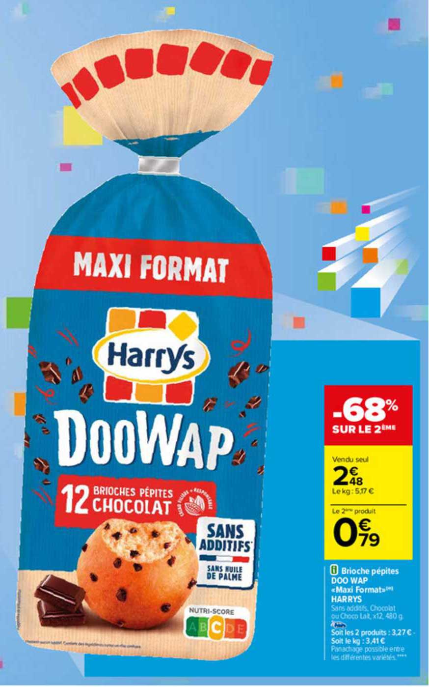 brioche pépites doo wap "maxi format" harrys