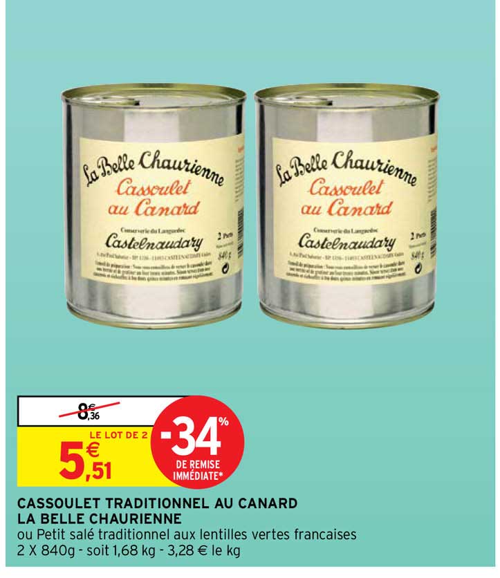Cassoulet Traditionnel Au Canard La Belle Chaurienne