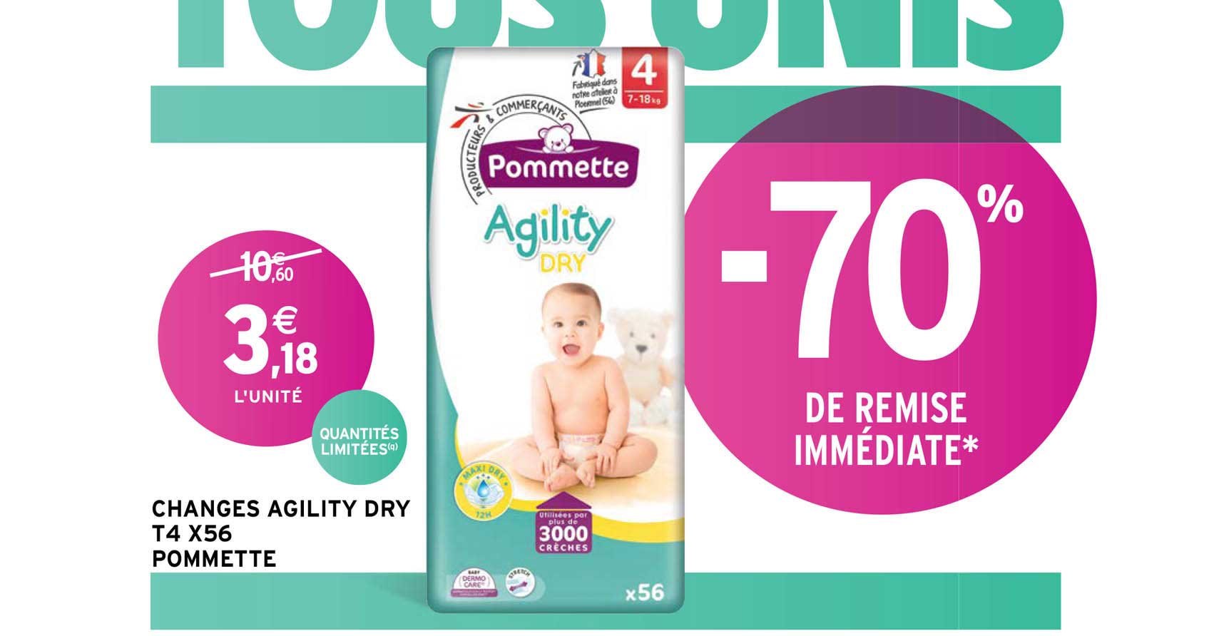 changes agility dry t4 x56 pommette