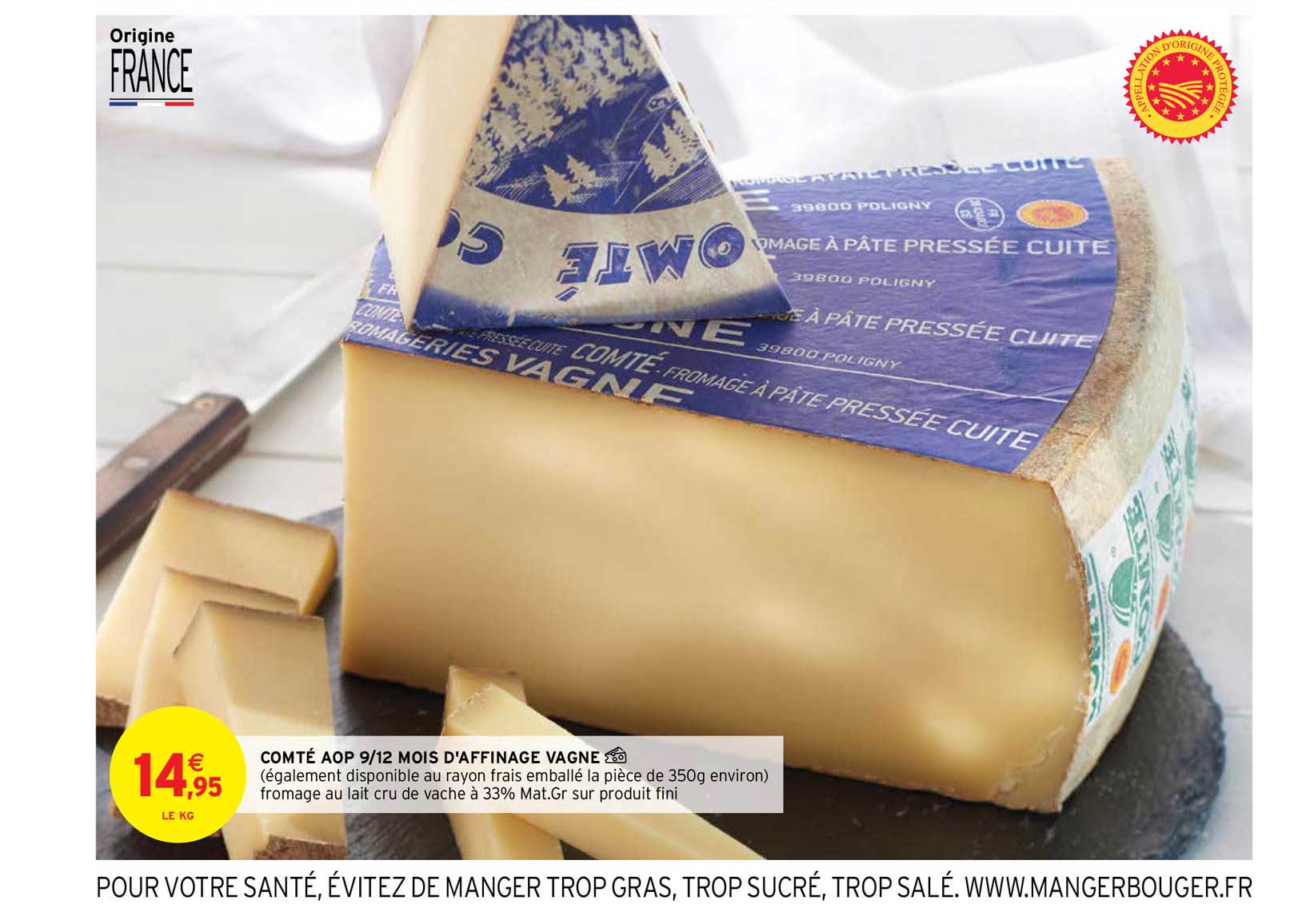 comté aop 9-12 mois d'affinage vagn