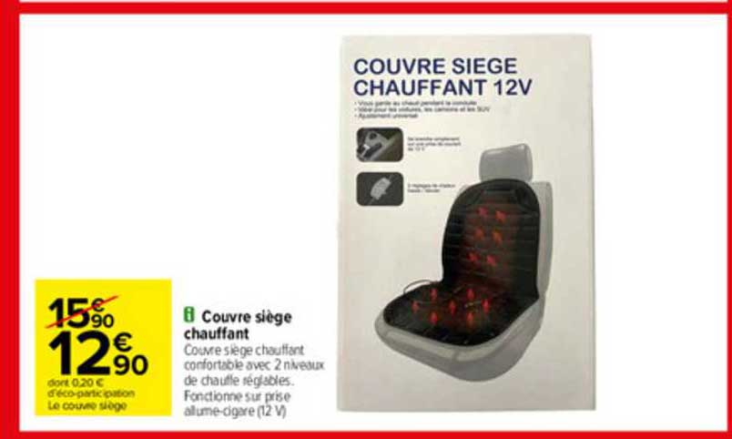 couvre siège chauffant