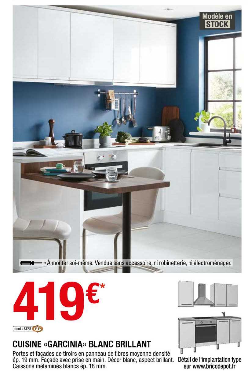 Cuisine «garcinia» Blanc Brillant