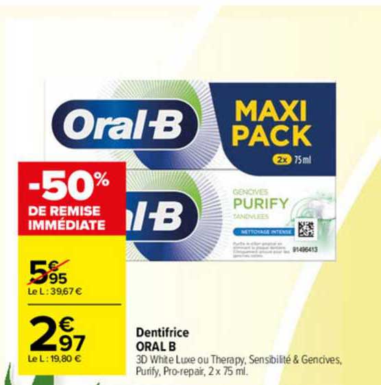 dentifrice oral b