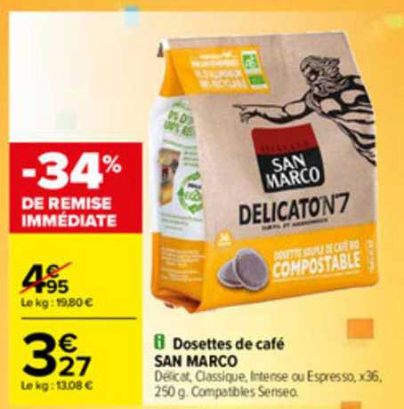 dosettes de café san marco