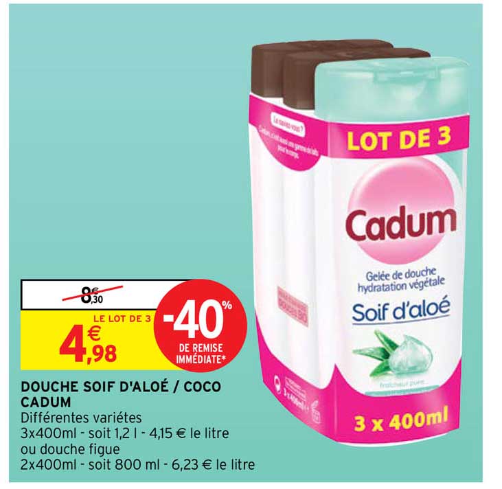 douche soif d'aloé - coco cadum