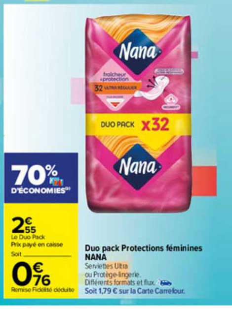 duo pack protections féminines nana