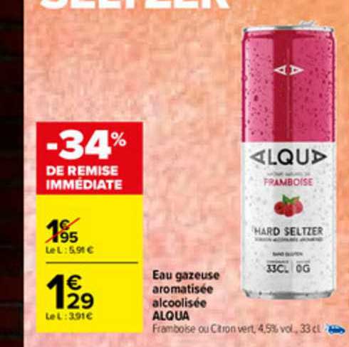 Eau Gazeuse Aromatisée àlcoolisée Alqua