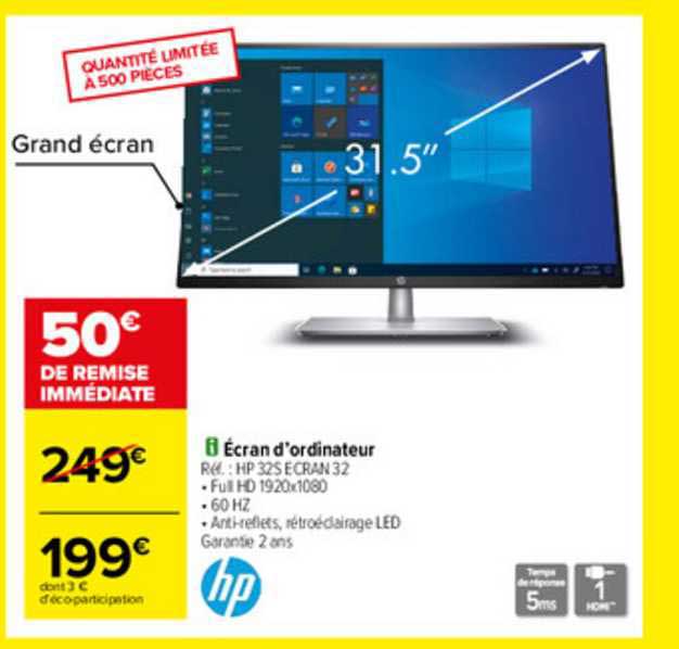écran d'ordinateur hp