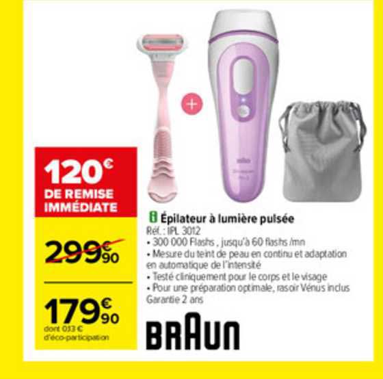 épilateur à lumière pulsée braun