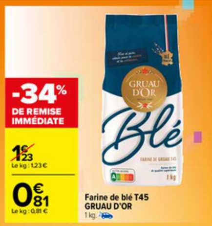 Farine De Blé T45 Gruau D'or