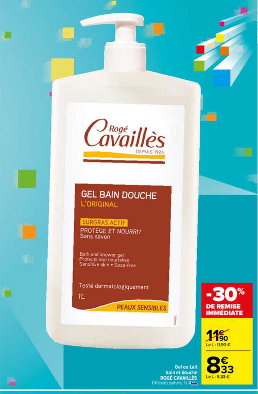 gel ou lait bain et douches rogé cavaillès