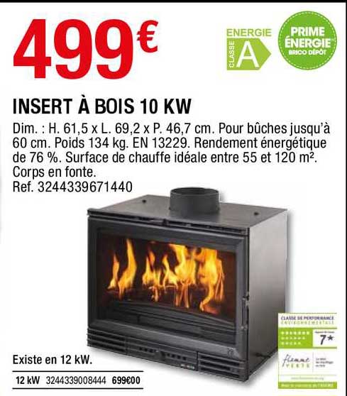 Insert à Bois 10 Kw